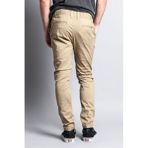 Skinny Fit Chino Joggers in Khaki