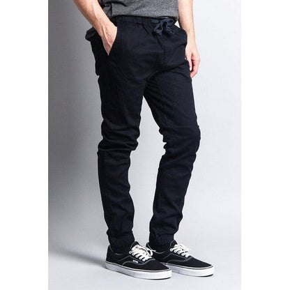 Skinny Fit Chino Joggers in Navy