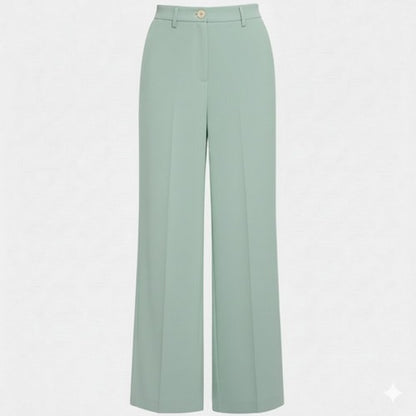 C&A Wide Leg Dress Pants in Pale Moss Green