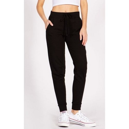 TP629R-1 French Terry Jogger in Black