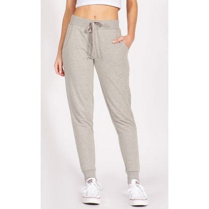 TP629R-1 French Terry Jogger in Heather Grey