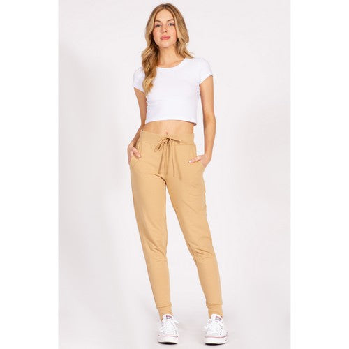 TP629R French Terry Jogger in Mocha