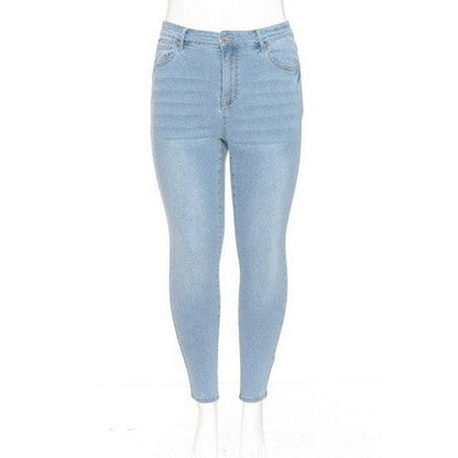 90900XL Wax Jean High Waist Skinny Jeans in Light Denim