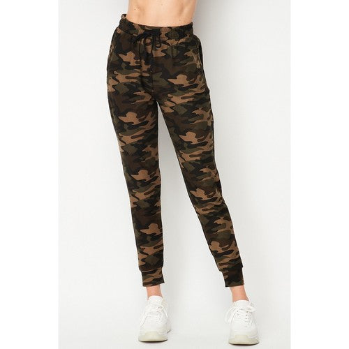 JK-F120 Brushed Jogger in Green Camo