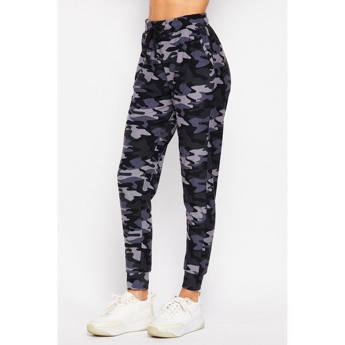 Brushed Jogger in Grey Camo