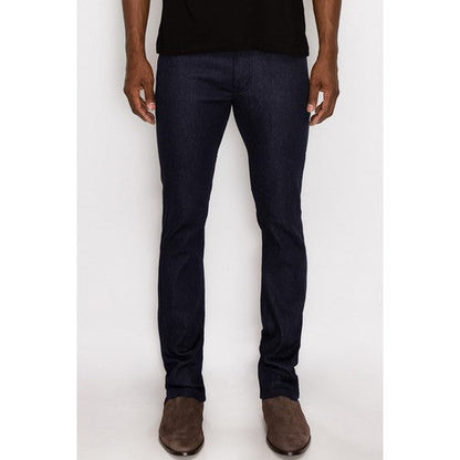 DL938-OPEN Skinny Fit Raw Jeans in Indigo
