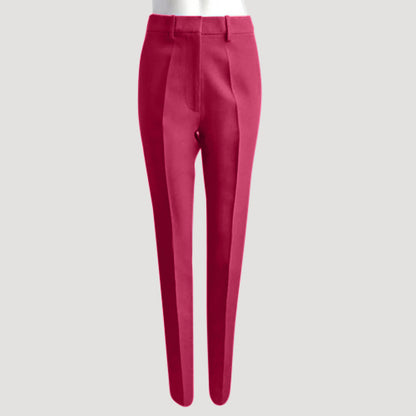 Cigarette Leg Dress Pants in Raspberry