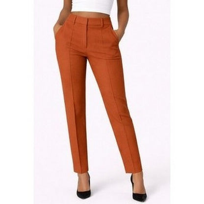 Cigarette Leg Dress Pants in Rust