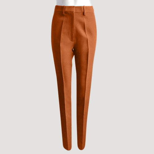 Cigarette Leg Dress Pants in Rust