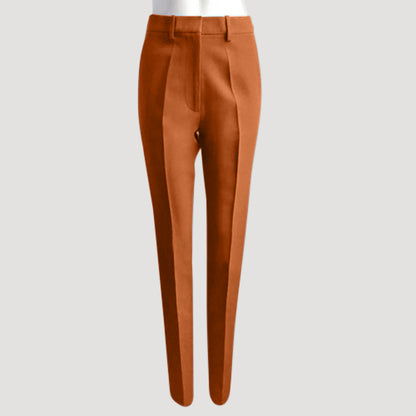 Cigarette Leg Dress Pants in Rust