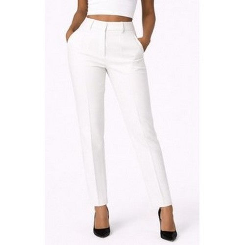 Cigarette Leg Dress Pants in White