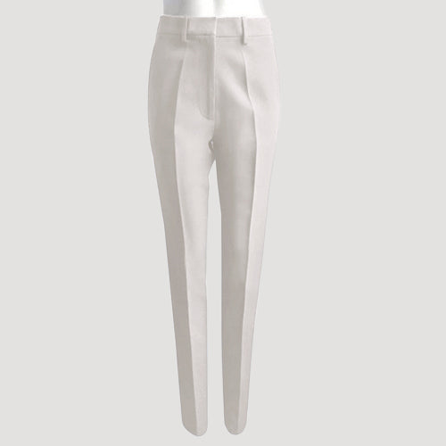 Cigarette Leg Dress Pants in White