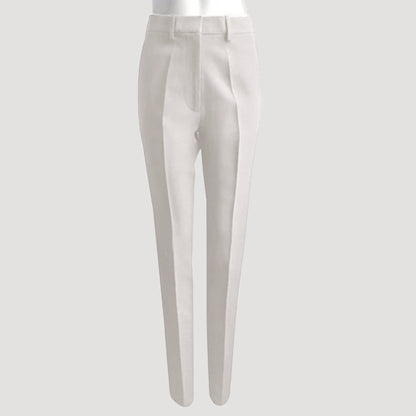 Cigarette Leg Dress Pants in White