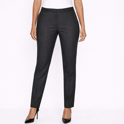 Geometric Textured Cigarette Leg Dress Pants in Black
