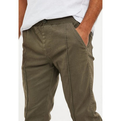 Threadbare Metro Chino Jogger Pants in Olive