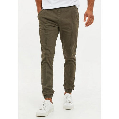 Threadbare Metro Chino Jogger Pants in Olive