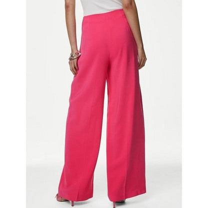 Marks & Spencer Flared High-Rise Pants in Fuchsia
