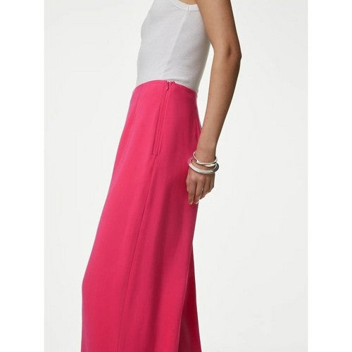 Marks & Spencer Flared High-Rise Pants in Fuchsia