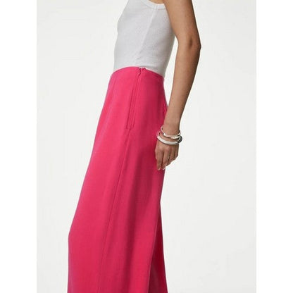 Marks & Spencer Flared High-Rise Pants in Fuchsia