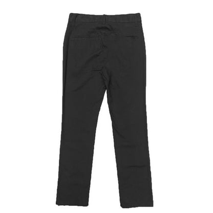 Michael Brandon Slim Straight Fine Rib Cotton Chino in Black