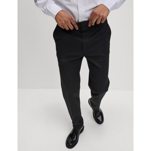 T15/0908F Slim Fit Smart Stretch Trousers in Black