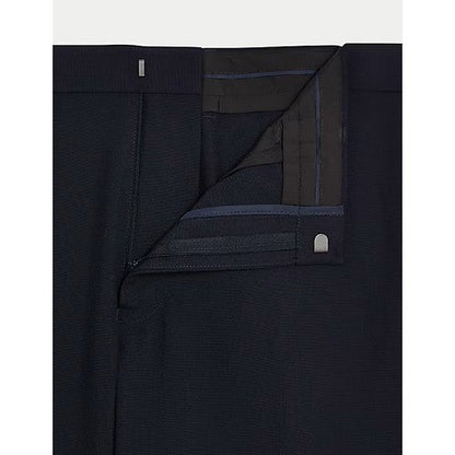 Marks & Spencer Black Slim Fit Textured Dress Pants