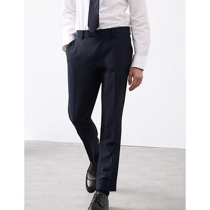 T15/0334F  Slim Fit Performance Stretch Suit Trousers in Navy