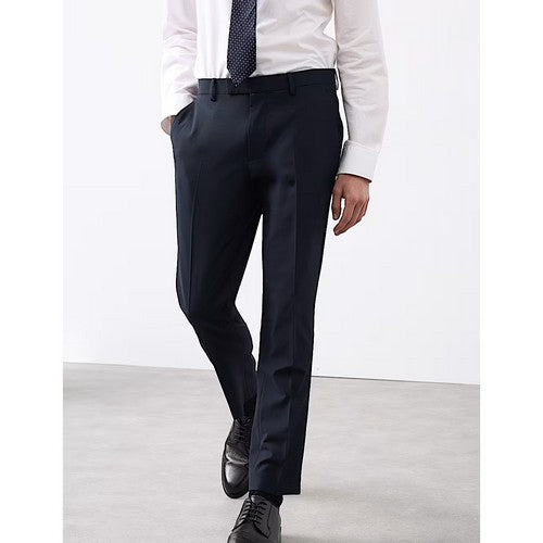 T15/0334F  Slim Fit Performance Stretch Suit Trousers in Navy