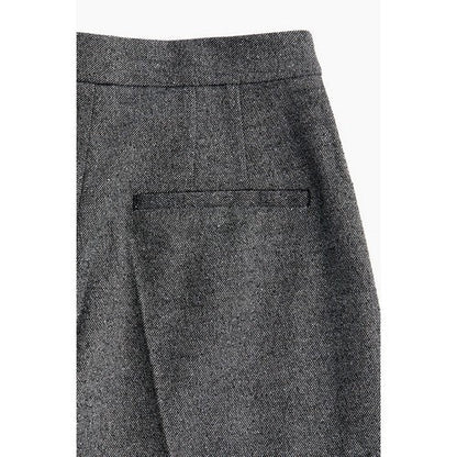H&M Wide Leg  Front Pocket Dress Pants in Grey Tweed