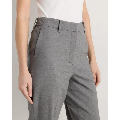 H&M Kul Clothing Linen Blend Slim Fit Dress Pants in Grey Melange