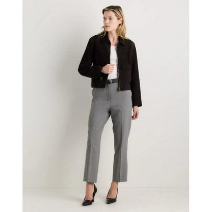H&M Kul Clothing Linen Blend Slim Fit Dress Pants in Grey Melange