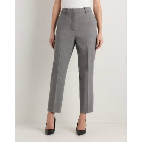 H&M Kul Clothing Linen Blend Slim Fit Dress Pants in Grey Melange