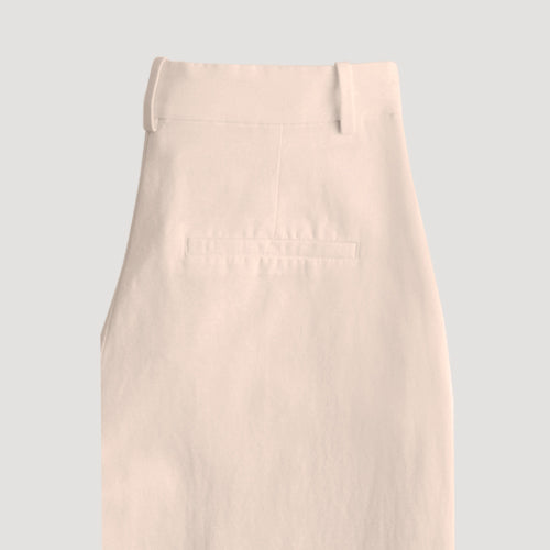 H&M Wide Leg Linen Pants in Light Beige
