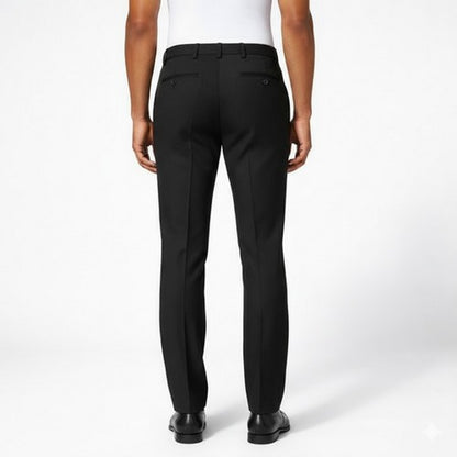 Marks & Spencer Regular Fit Pure Wool Work Pants in Black