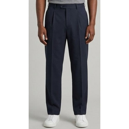 Ben Baker Single Pleat Front Dress Pants in Navy