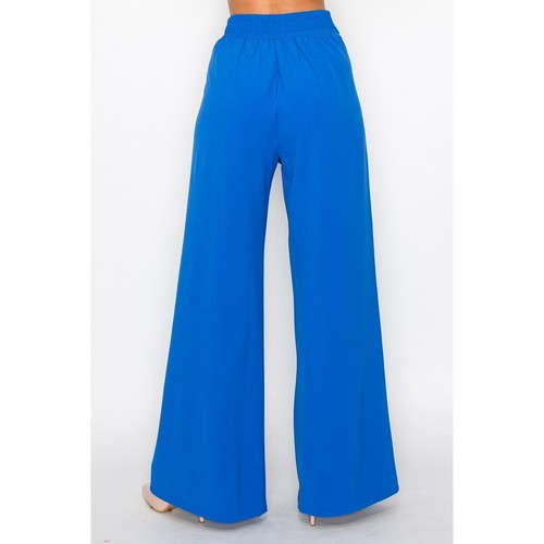 Tie Waist Palazzo Pants in Royal