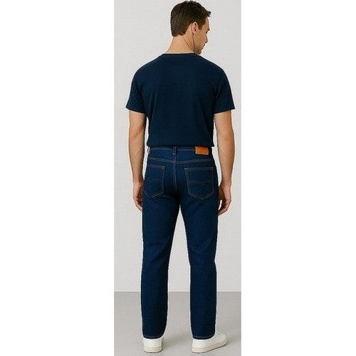 American Tiger Slim Fit 5-Pocket Stretch Jeans in Dark Blue