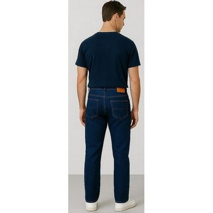 American Tiger Slim Fit 5-Pocket Stretch Jeans in Dark Blue