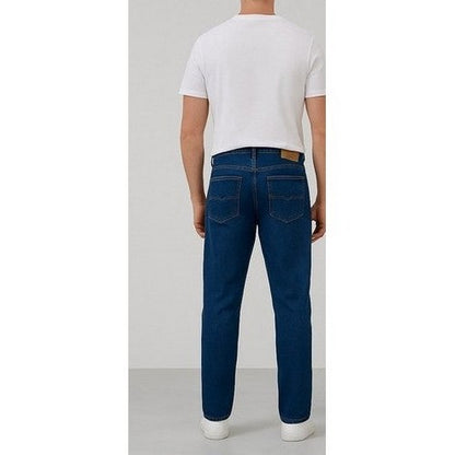 American Tiger Slim Fit 5-Pocket Stretch Jeans in Medium Blue