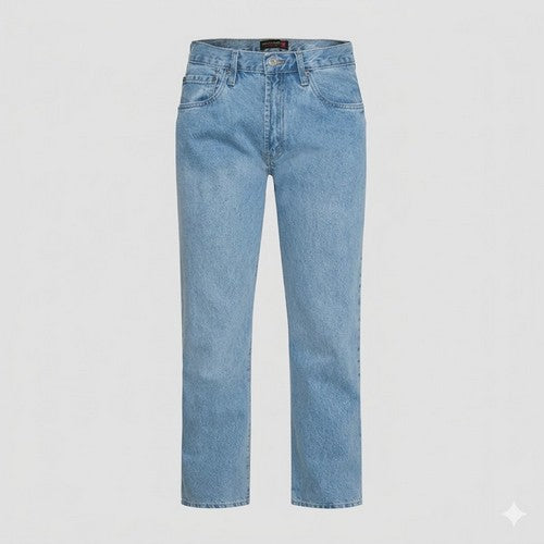 Generation XYZ Classic 5-Pocket Straight Heavyweight Jeans in Light Blue