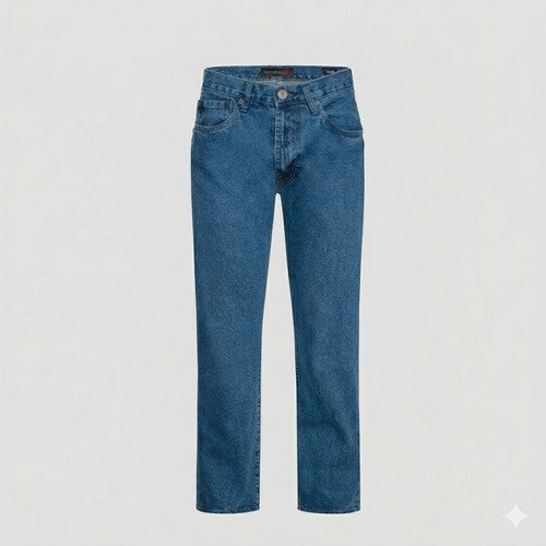 Generation XYZ Classic 5-Pocket Straight Heavyweight Jeans in Medium Blue