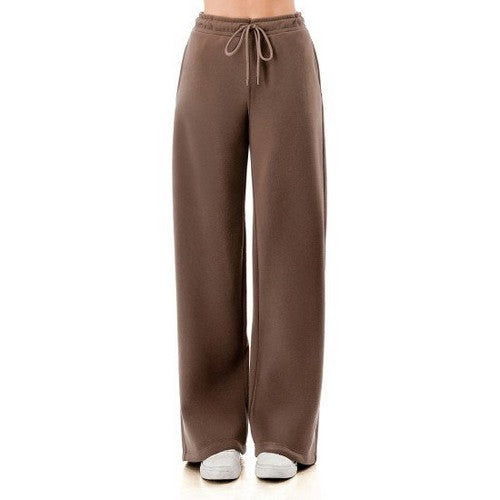 76587 Wide Leg Joggers With Pockets in Chestnut