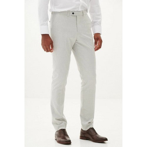 Marc Darcy Bromley Slim Fit Plaid Dress Pants in Stone