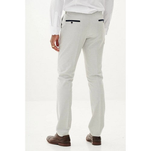 Marc Darcy Bromley Slim Fit Plaid Dress Pants in Stone