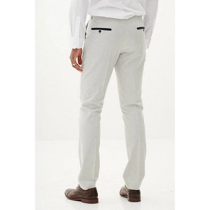 Marc Darcy Bromley Slim Fit Plaid Dress Pants in Stone