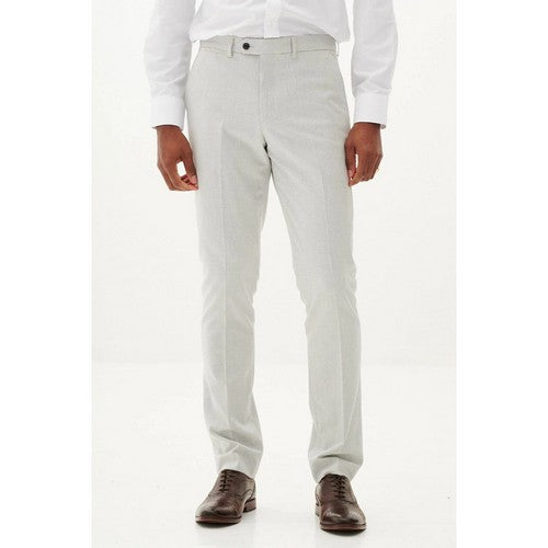 Marc Darcy Bromley Slim Fit Plaid Dress Pants in Stone