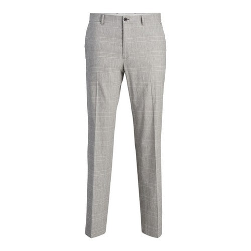 Ted Baker Slim Fit Plaid Wool Dress Pants in Beige