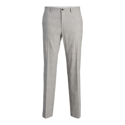Ted Baker Slim Fit Plaid Wool Dress Pants in Beige