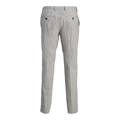 Ted Baker Slim Fit Plaid Wool Dress Pants in Beige