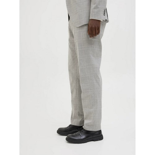 Ted Baker Slim Fit Plaid Wool Dress Pants in Beige